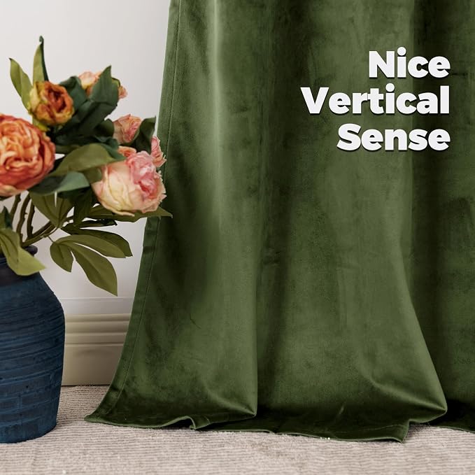 BGment Blackout Velvet 96 Inch Curtains 2 Panels - Image 9