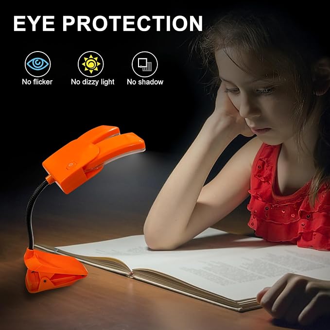 BIGMONAT Battery Operated Clip on Light, Dimmable Brightness Eye Care Book - Image 2