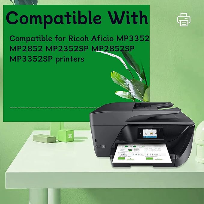 OEMLSO MP3352 Toner Cartridge Compatible for Ricoh MP3352 888169 Toner Cartridges Work for Ricoh Aficio MP3352 MP2852 MP2352SP MP2852SP MP3352SP Printers 2 Pack