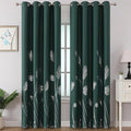 Green Blackout Curtains for Bedroom 84 Inches Long, Thermal Insulated Energy by ESTELARTEXTILER