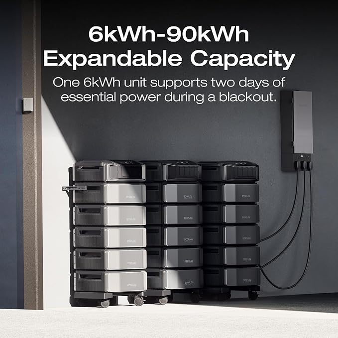 EF ECOFLOW DELTA Pro Ultra 6144Wh Power Station, 120/240V 7200W AC Output, Lifepo4 Home Battery Backup Expandable to 90kWh, 2H to Full Charge, Solar Generator for Home Use, Emergency, Camping, RV
