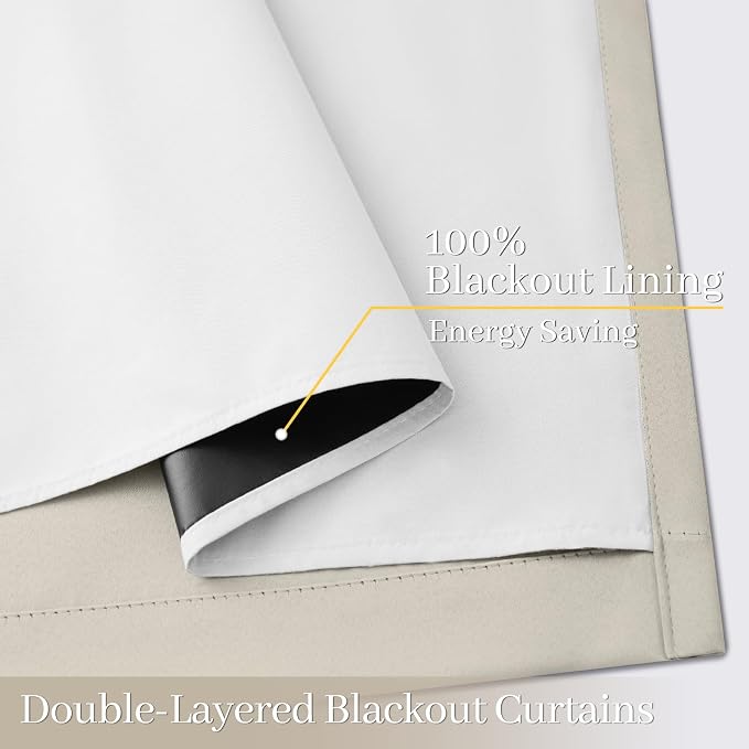 Yakamok Stone Blackout Curtains 63 Inches Long - Image 4
