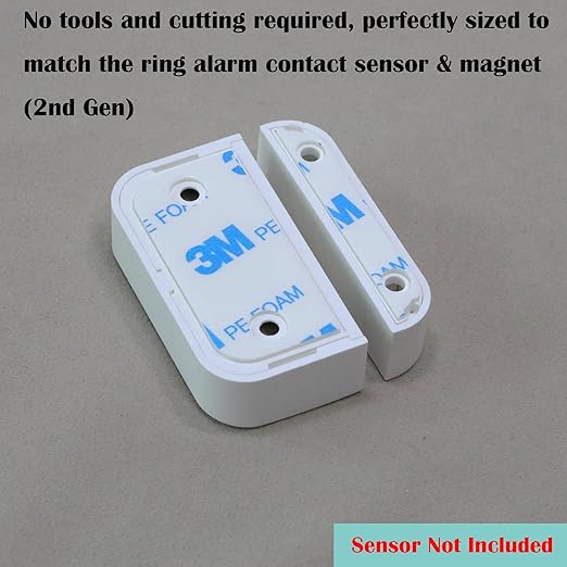 ONTEN Replacement Adhesive Tape for Ring Alarm Contact Sensors (2nd Gen) – 32 Pre-Cut Double-Sided Pads – Easy Install, Strong Hold for Sensors & Magnets – 16 Sensor Pads + 16 Magnet Pads