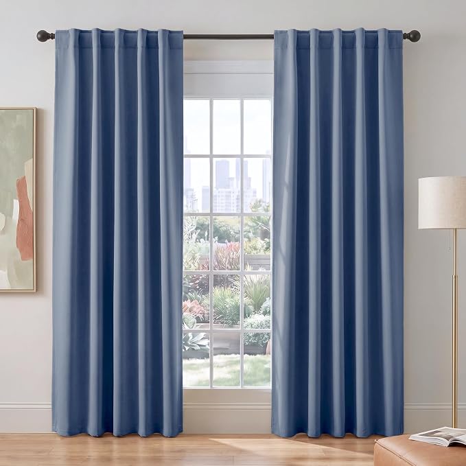 PONY DANCE Blackout Curtains Thermal Insulated Window Treatment Panels Room by PONYDANCE