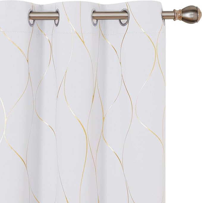 Deconovo Curtains for Living Room, Pattern Blackout Curtains 84 Inches Long | by Unknown