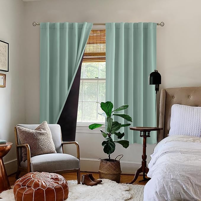 BGment Blackout Curtains with Thermal Insulation Liner Curtains 63 Inches Long - Image 9