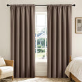 CUCRAF Khaki Blackout Curtains 108 inch Length 2 Panels Set, Rod Pocket Room by CUCRAF