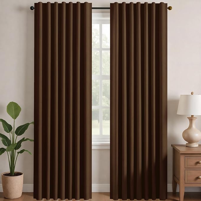 Deconovo Blackout Curtains for Bedroom, Living Room Curtains 63 Inches Long | by Unknown