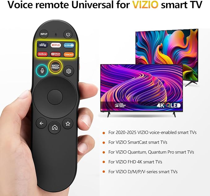 Replacement for VIZIO-Smart-TV-Remote - XRT270 Voice Control Universal for VIZIO SmartCast D/P/M/V-Series FHD 4K Quantum Pro TVs