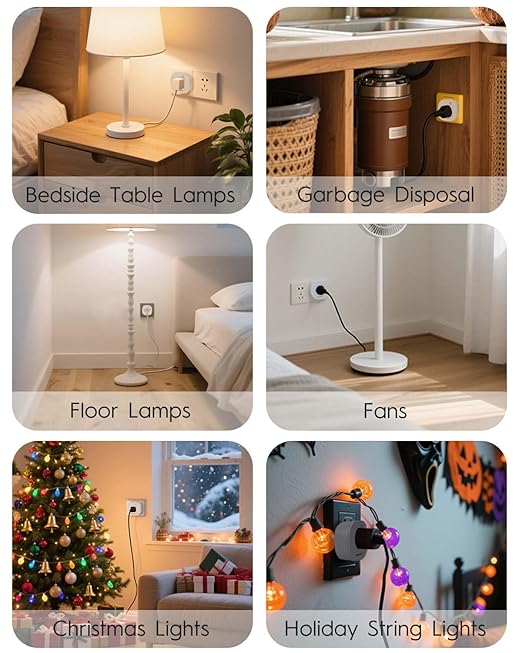 Syantek Remote Control Outlet, Wireless Remote Light Switch Kit, 15A/1875W, 100FT Long Range for Lamps, Fans, Christmas Lights, Electrical Appliance