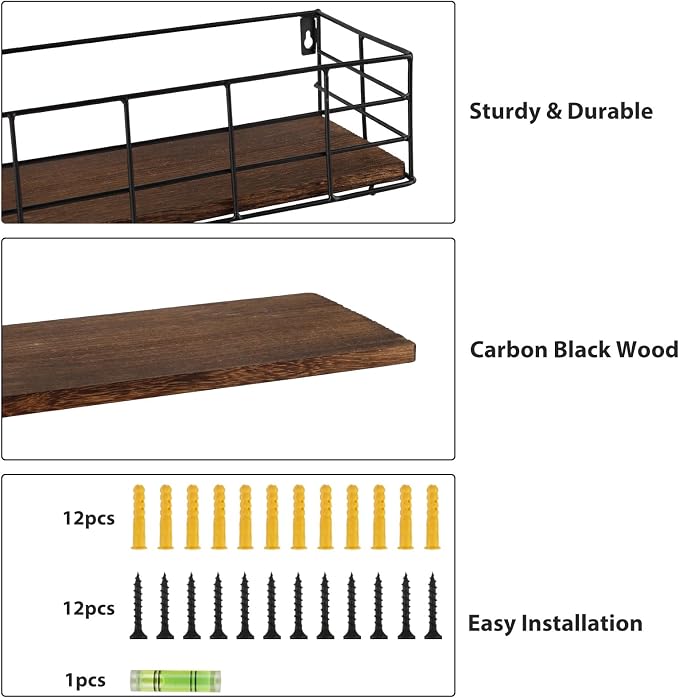 Fixwal Wire Frame Floating Shelves - Image 4