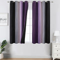 Black and Purple Ombre Blackout Curtains 45 Inch Length | Room Darkening by ESTELARTEXTILER