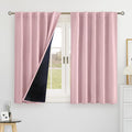 BGment Pink 100% Blackout 48 Inch Curtains by BGment