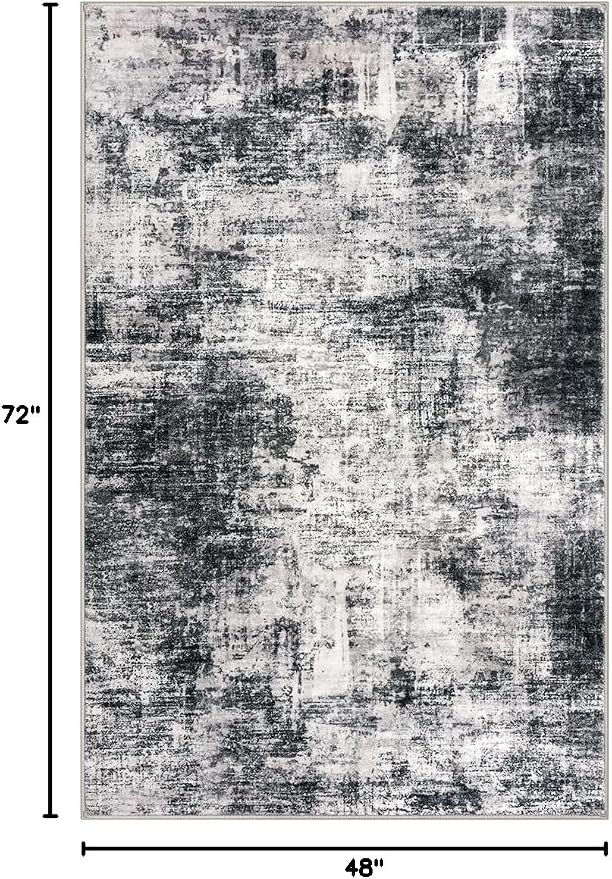 Abstract Area Rug 4x6 Ft Washable Rugs - Image 2