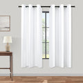 KOUFALL White Curtains 63 Inch Length 2 Panels Set Grommet Lightweight 60-70% by KOUFALL