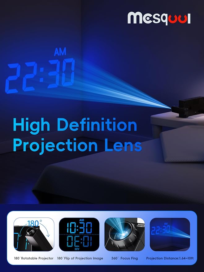 Mesqool Digital Projection Alarm Clock - Image 3