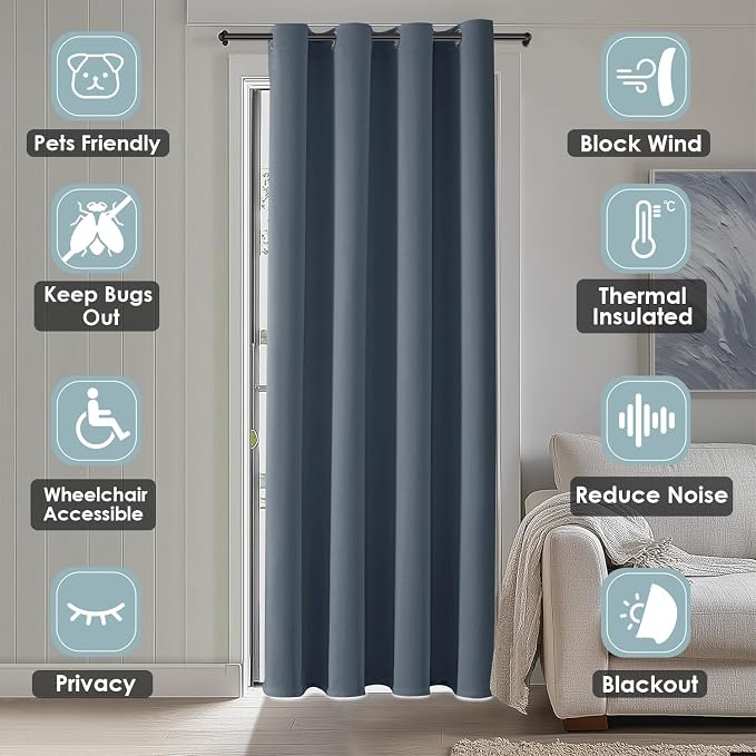 ChrisDowa Blackout Curtains Door Curtain - Image 2