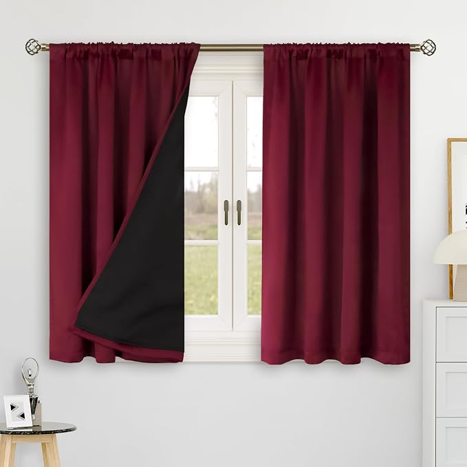 BGment 100% Blackout Curtains 40 Inch Length - Image 2