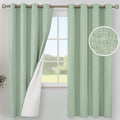 YoungsTex Light Green Linen Blackout Curtains 72 Inch Length by YoungsTex