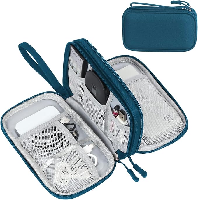 FYY Electronic Organizer, Travel Tech Pouch Bag, Cable Organizer Dark Green | by FYY