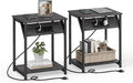 VASAGLE End Table with Charging Station, Small Side Tables by Unknown