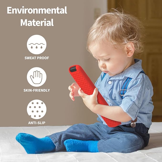 Hi Color Silicone Cover for TCL RC813 FMB1/RC923/RC902V Remote Protective Case Sleeve for TCL Smart TV Remote RC813 FMB1 Case Cover(red)