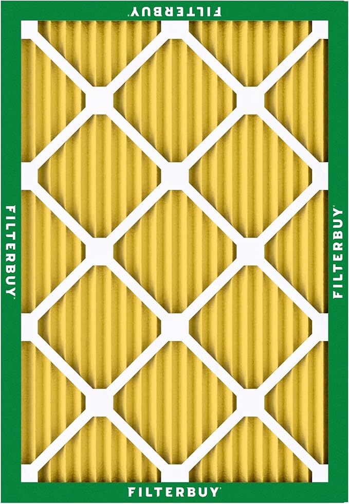 Filterbuy 23x23x1 Air Filter MERV 11 Superior Pet & Allergy Defense (2-Pack), Electrostatic Pleated HVAC AC Furnace Filters Replacement, Made in USA (Actual Size: 22.50 x 22.50 x 0.75)