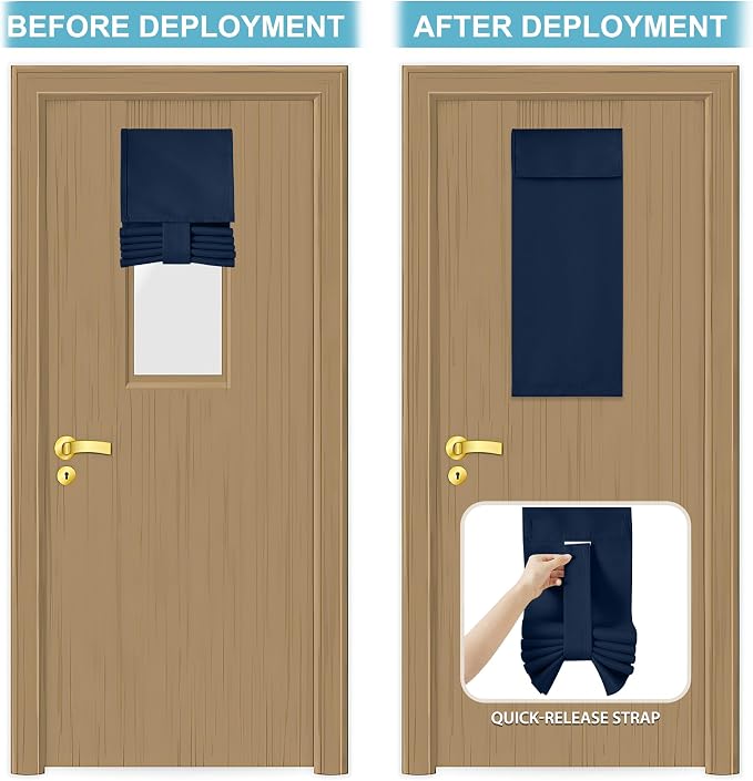 RYB HOME Classroom Door Window Cover, Room Darkening Block Views, Office Door - Image 5