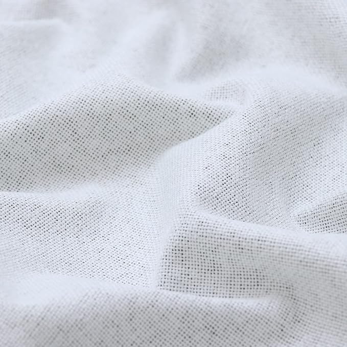 YoungsTex White Linen Blackout Curtains 72 Inches Long - Image 9