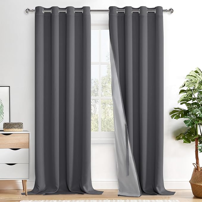 XWZO 100% Blackout Curtain Panels by XWZO