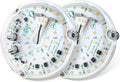 HAOLEDI 2 Pack 4'' 20W LED Ceiling Fan Light Retrofit Kit, Ceiling Light Replacement, LED Flush Mount Ceiling Light, Warm White 3000K 2400LM, 120V, ETL Listed CRI90 (2-Pack Warm White 3000K)