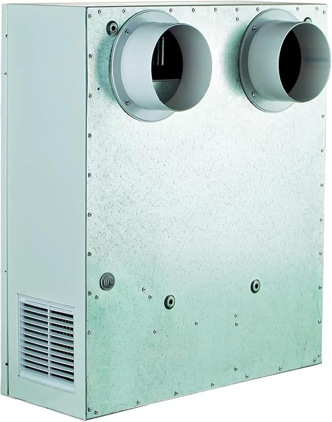 VENTS-US Micra 150 Kit – Ductless Wall Mount Ventilation Fan with Remote, Built-In Temperature Sensor & Mounting Kit - Circulates Fresh Air In, Stale Air Out Reducing Heating Costs