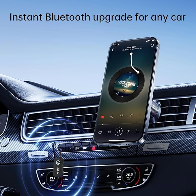 Bluetooth 5.4 Transmitter & Receiver for Headphones | HD Audio | 3.5mm AUX Wireless Adapter for Airplane Travel, TV, Car, Gym & Home Stereo