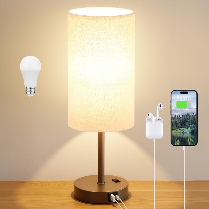 Dicoool 17.4" Bedside Lamp for Bedroom - Image 7