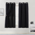 Bujasso Black Blackout Curtain Panels by Bujasso