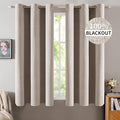 MIULEE 100% Blackout Linen Curtains by MIULEE
