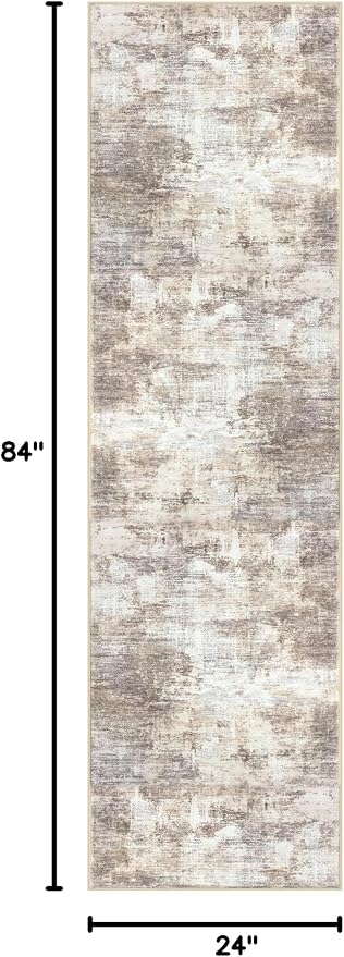 Abstract Runner Rug 2x7 Ft Washable Runners - Image 2