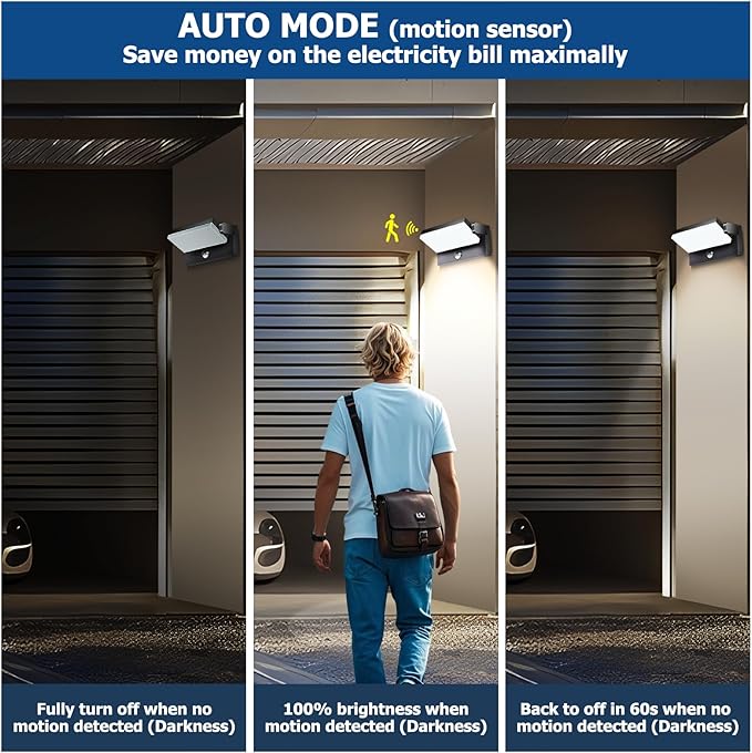 rosykite Motion Sensor Outdoor Wall Pack Lights,40W Acrylic LED Porch Lights 360 °Rotation,Waterproof 5000K/4000K/6000K Exterior Flood Wall Sconce Light for Garage