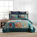 Autumn Dream Cotton Bedspread Luxury Vintage Turquoise Patchwork Bedding Quilt by AutumnDream