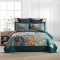Autumn Dream Cotton Bedspread Luxury Vintage Turquoise Patchwork Quilt Bedding by AutumnDream