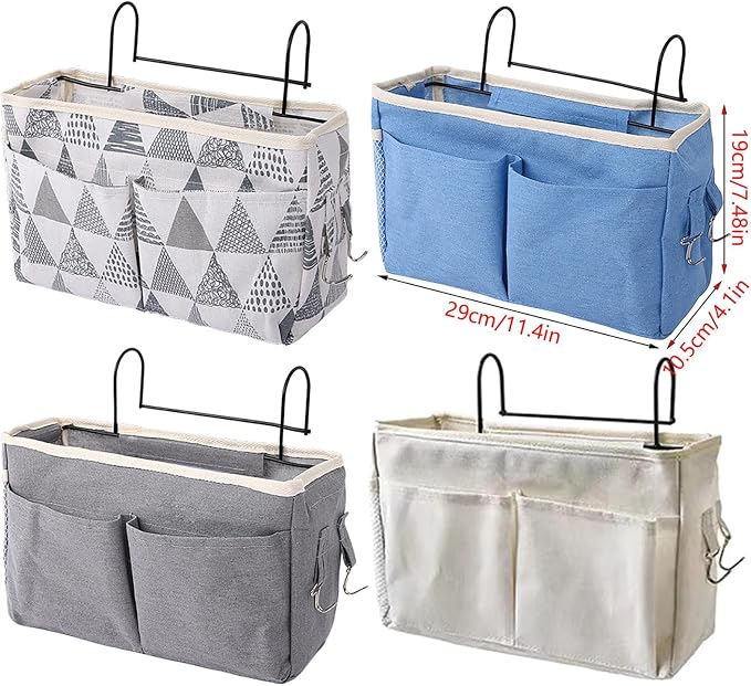 Bedside Caddy, Large Capacity Hanging Bedside Organizer - Image 2