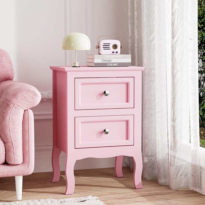 Bonnlo Nightstand with 2 Drawers, Night Stands by Bonnlo
