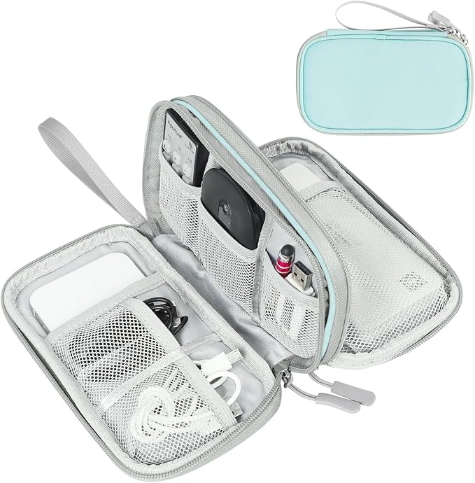FYY Electronic Organizer, Travel Tech Pouch Bag, Cable Organizer Mint Green | by FYY