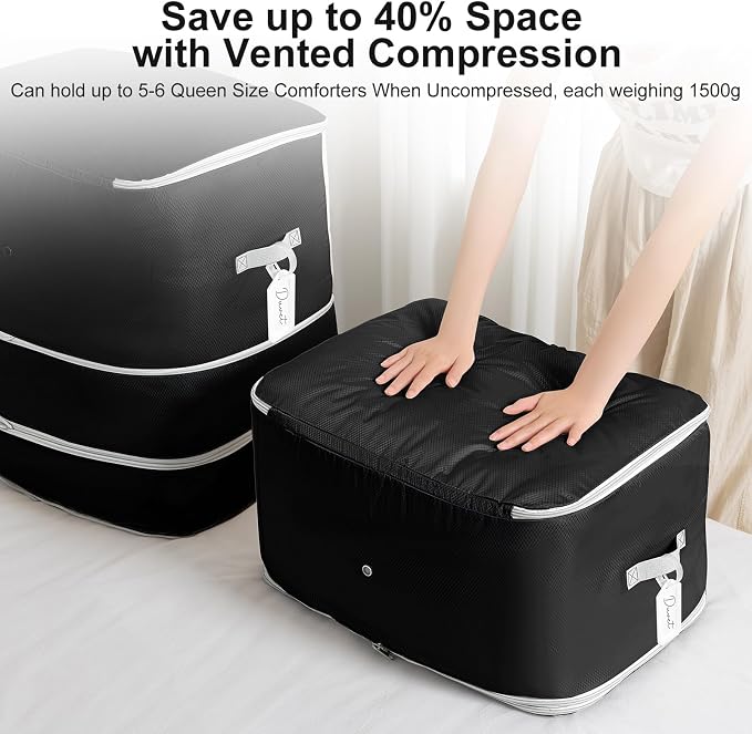 Comforter Storage Bag -130L Large Capacity Blanket Storage Bags 3-Layer Ultra - Image 4