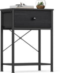SONGMICS Bedside Table with Drawer, Nightstand with Lower Shelf | Side End Table by Unknown