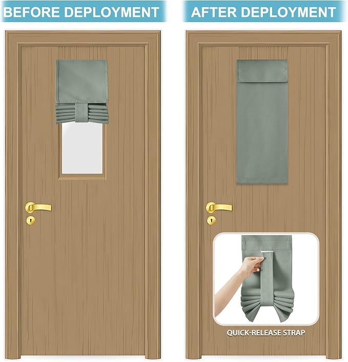RYB HOME Classroom Door Window Cover, Room Darkening Block Views, Office Door - Image 5