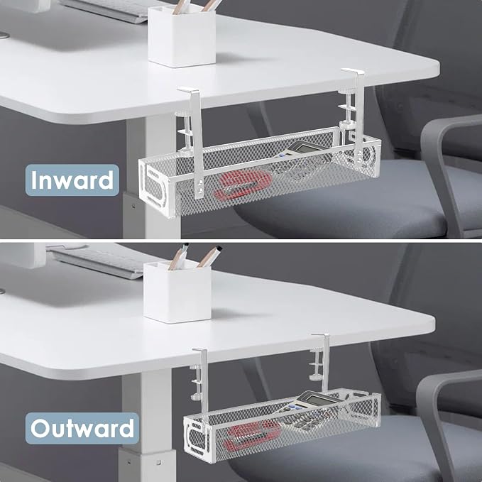 Cable Management, 2 Pack Cable Management Under Desk, Cable Tray | No Drill - Image 7