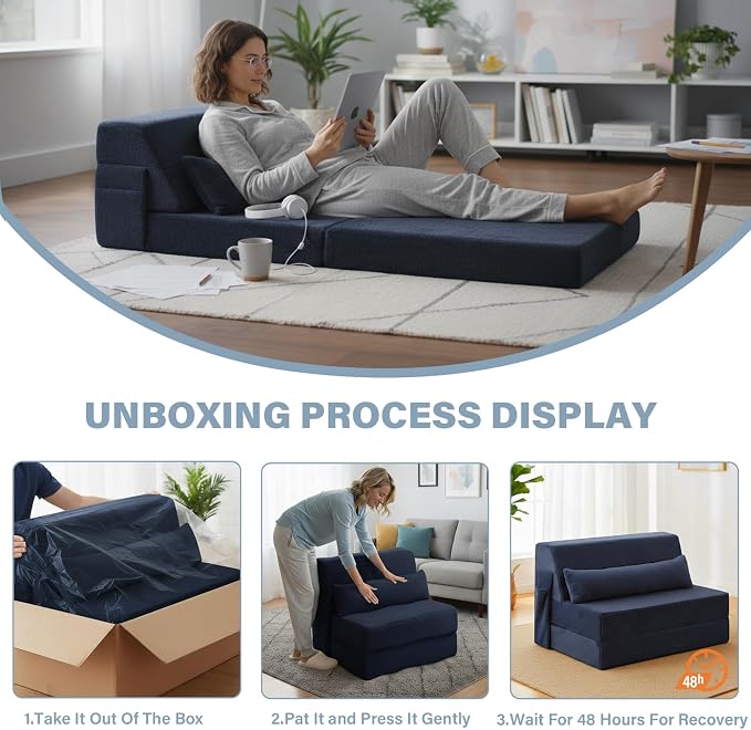 Convertible Folding Sofa Bed Single Size - Image 9