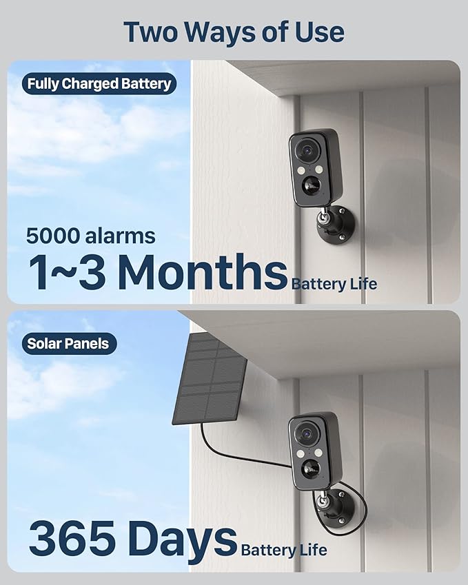 IHOXTX Security Cameras Wireless Outdoor, Flood Light Solar Cameras for Home Security, Home Camera with Color Night Vision, PIR Human Detection, 2-Way Talk, IP66 Waterproof, SD Card/Cloud Storage