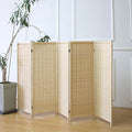 5 Panel Short Room Divider Screen, Small Bamboo Panel Divider by Furnnylane